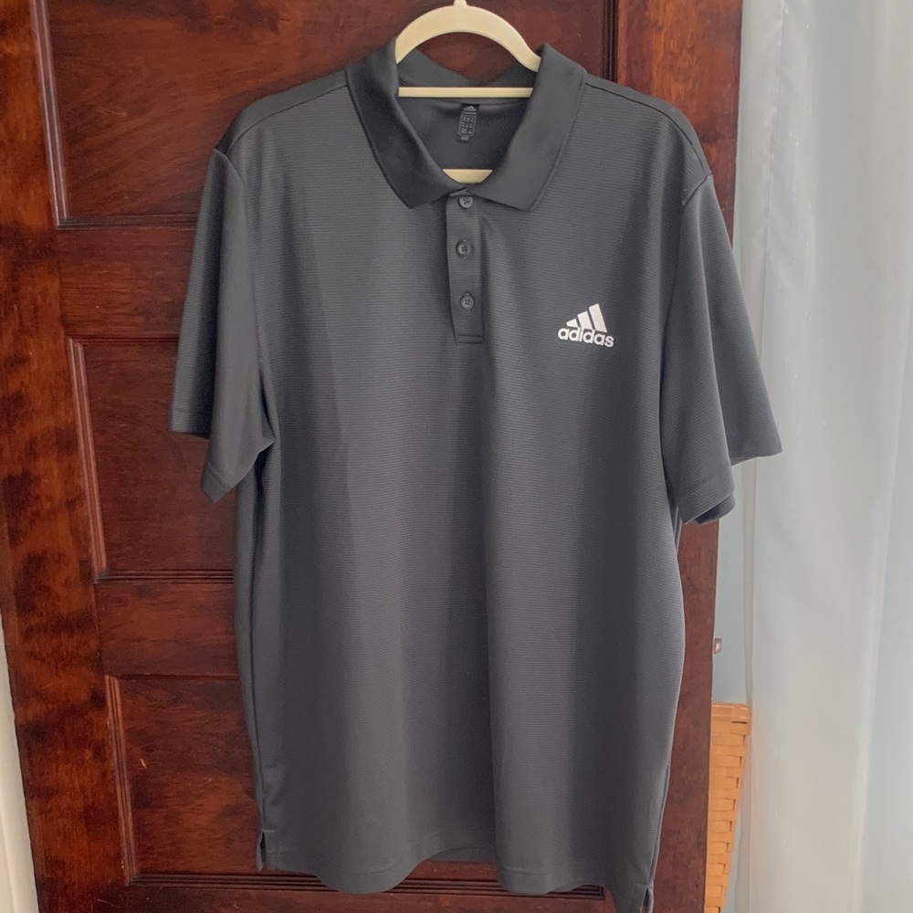 Adidas Men's Dark Gray Polo Shirt